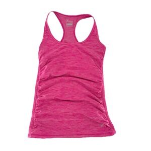 Old Navy Active Heathered Pink Ruched Sides Athletic Work Out Tank Top Sz Sm Gym